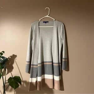 Apt. 9 Gray and Pink Colorblock Cardigan